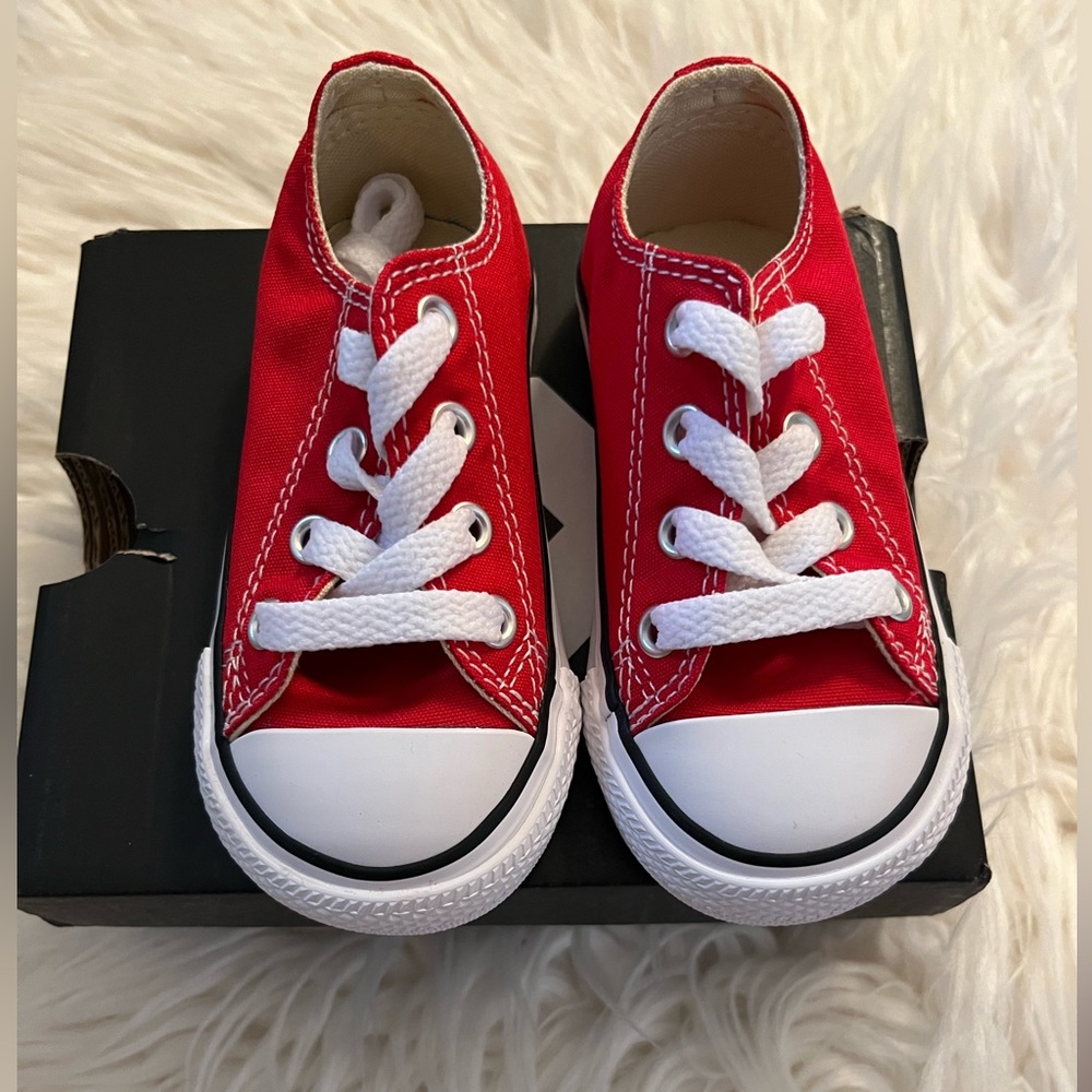 Converse Chuck Taylor All Star Low Top Infants/Toddlers Shoes Red